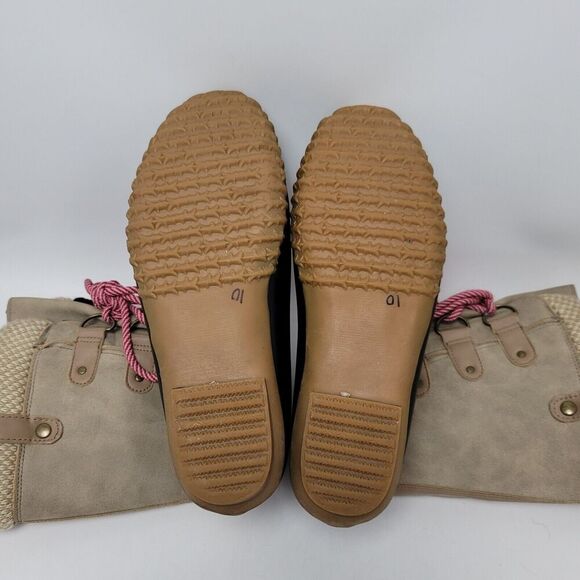 Esprit Belinda Tan Tall Lace Up Faux Fur Sock Lined Knit Cuff Duck Boots Sz 7.5M - Picture 12 of 12